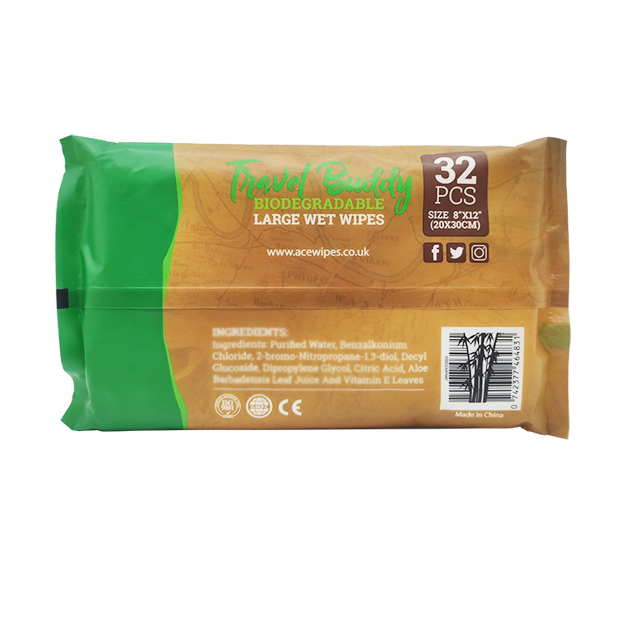 OEM 100% Biodegradable Firbe Large Wet Wipes