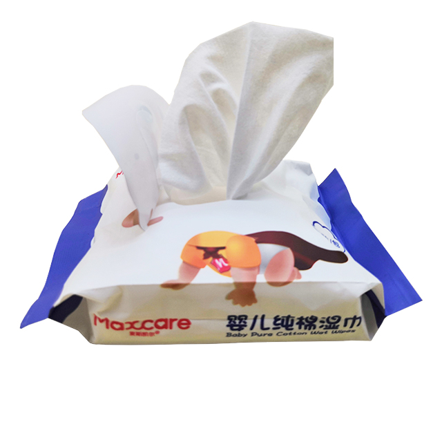 OEM Food Grade Packing Baby Safe And Gentle 100% Cotton Wet Wipes